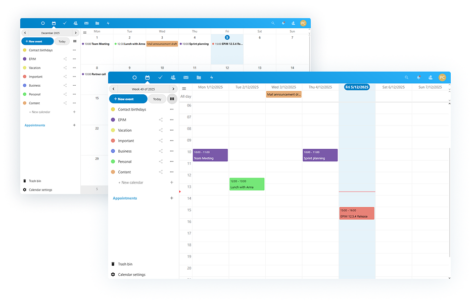 EPIM Cloud 仪表盘